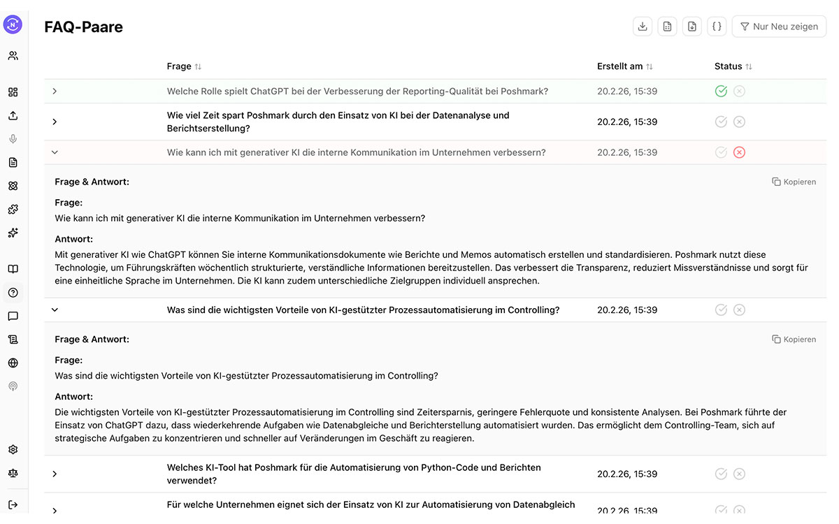 Noutdated FAQ-Generator — SEO-optimierte Frage-Antwort-Paare für Featured Snippets